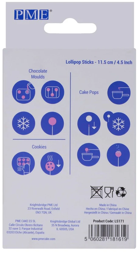 PME Lollipop Sticks (50 vnt.) 11,5 cm