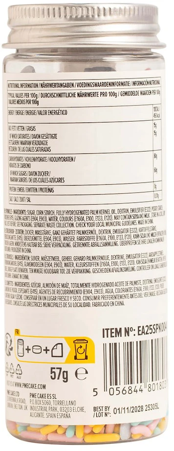 PME pasteliniai drugeliai cukraus pabarstukai 57 g