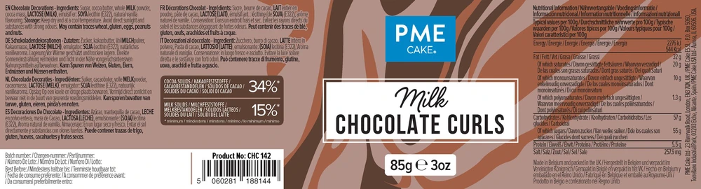 PME pieno šokolado dribsniai 85g
