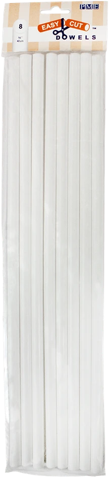 PME plastikinės tortų atramos (100 vnt.) 40 cm