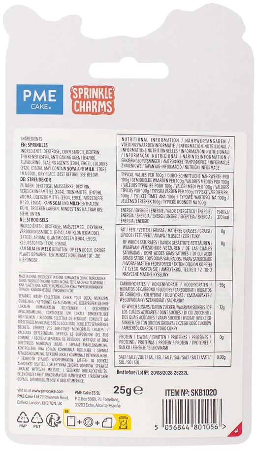 PME saldžiųjų vyšnių cukraus pabarstukai 25 g