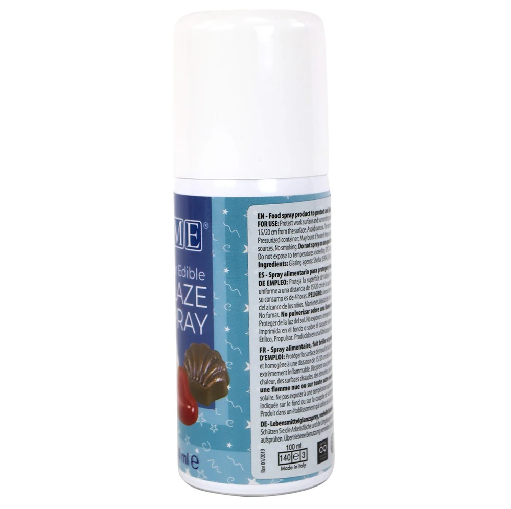 PME Purškiklis šokolado blizgesiui, cukraus masė, bespalvis, 100 ml