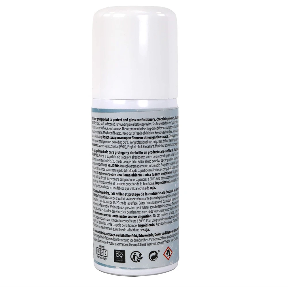 PME Purškiklis šokolado blizgesiui, cukraus masė, bespalvis, 100 ml