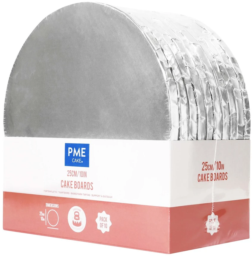PME 10 apvalių tortų padėklų rinkinys, 25 cm