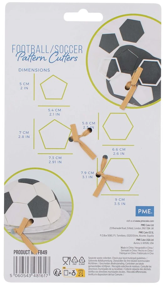 PME futbolo torto formelių rinkinys (4 vnt.)