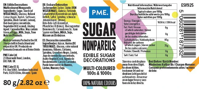 PME Spalvoti dekoratyviniai pabarstukai 80 g