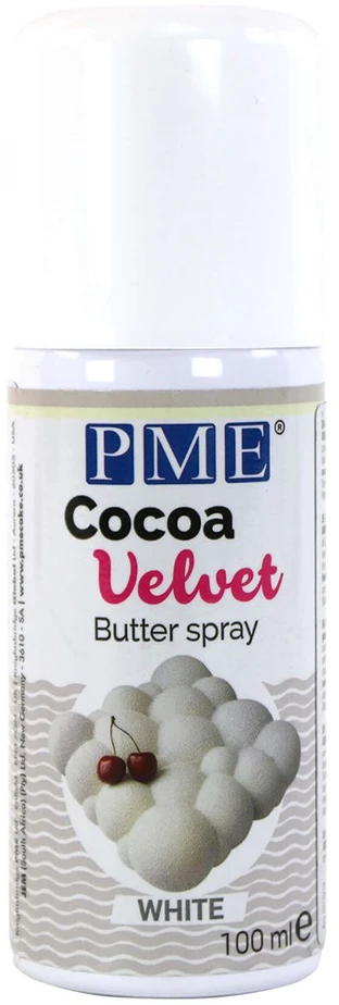PME Velvet kakavos sviesto purškiklis 100 ml baltas