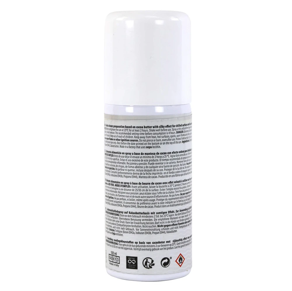 PME Velvet kakavos sviesto purškiklis 100 ml baltas
