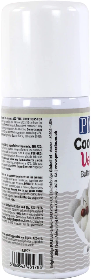 PME Velvet kakavos sviesto purškiklis 100 ml baltas
