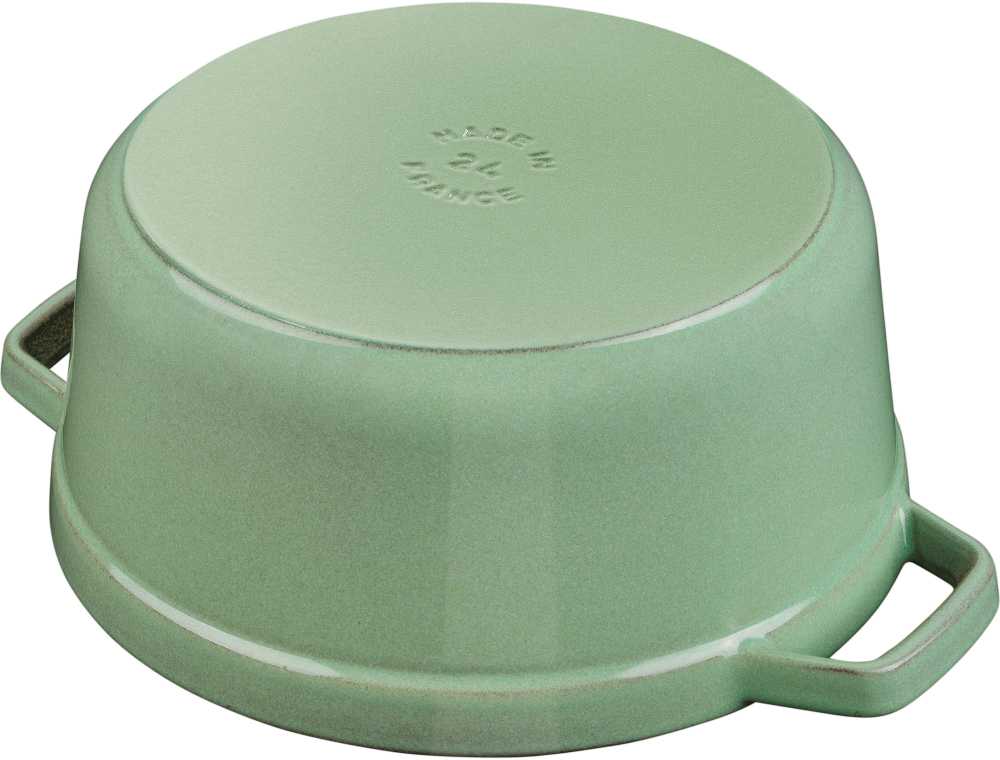 Staub apvalus ketaus puodas - 2,6 ltr, mėtinis