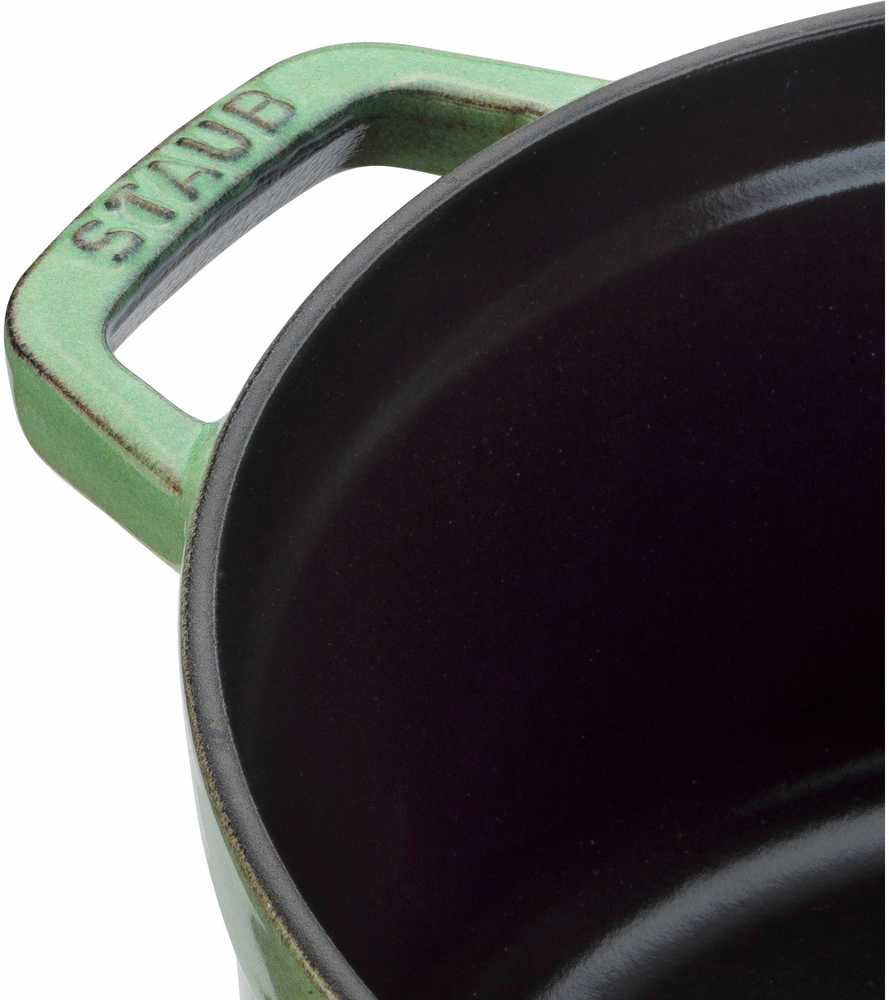 Staub apvalus ketaus puodas - 2,6 ltr, mėtinis