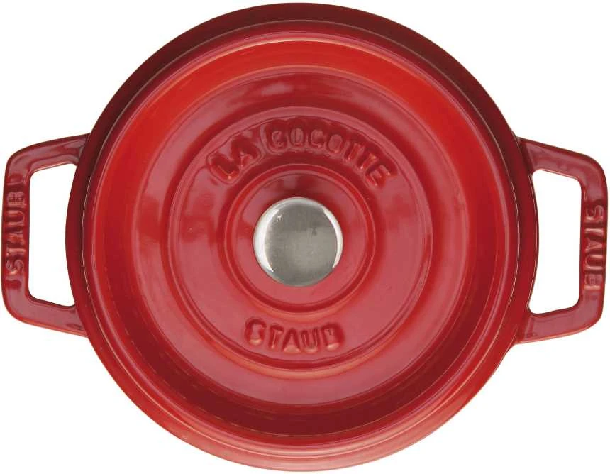 Staub La Cocotte 20cm apvalus, vyšnia, ketaus