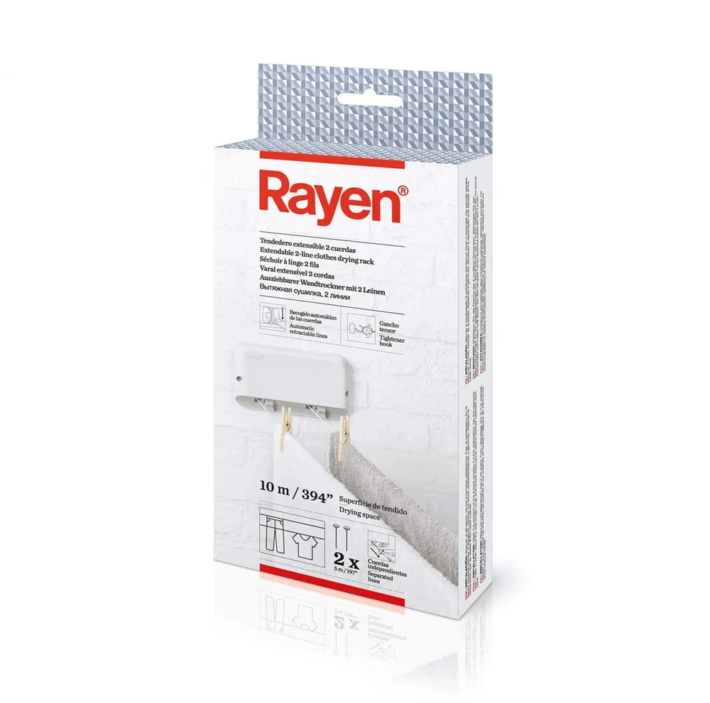 RAYEN 2 eilių automatinė skalbinių virvė