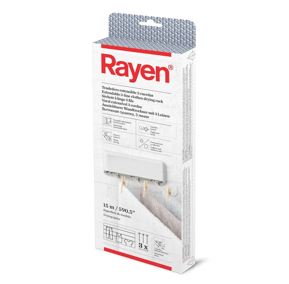RAYEN 3 eilių automatinė skalbinių virvė