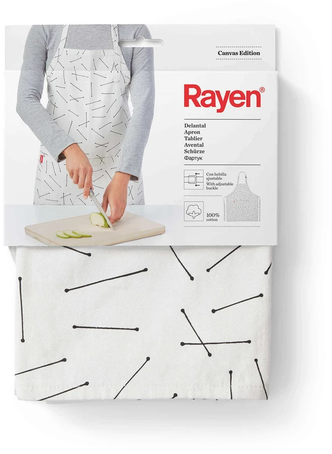 RAYEN Baltas fartuch kuchenny