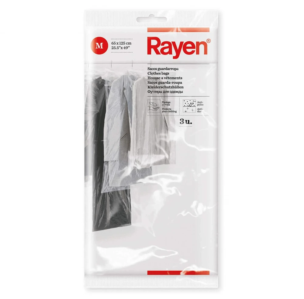 RAYEN Rinkinys 3 Clear M drabužių užvalkalai
