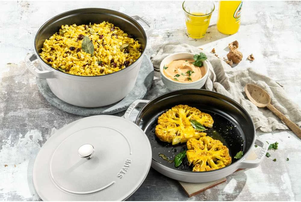 STAUB 3 ketaus indų rinkinys su Staub dangčiu