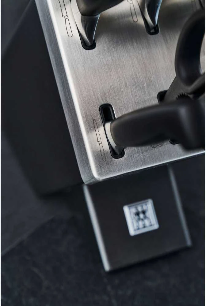 Zwilling Four Star 7 peilių rinkinys su bloku, pilkos spalvos