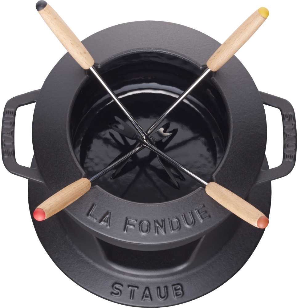 STAUB Rinkinys do fondue 16 cm, juoda