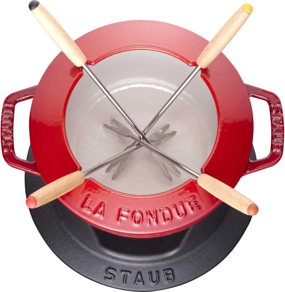 STAUB Rinkinys do fondue 16 cm, raudona