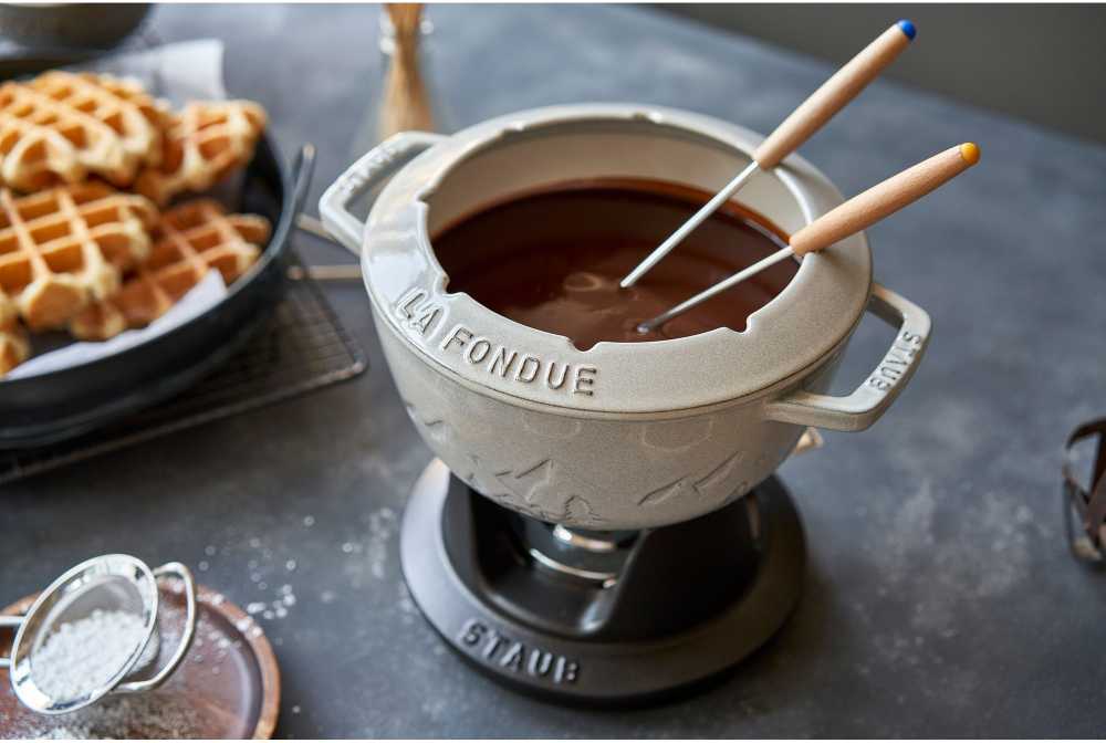 STAUB Fondue rinkinys 20 cm, triufelis