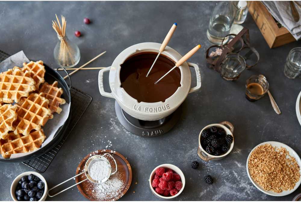 STAUB Fondue rinkinys 20 cm, triufelis