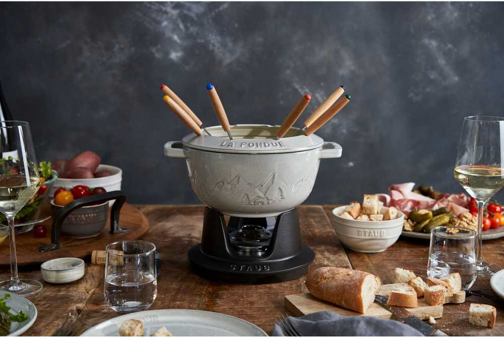 STAUB Fondue rinkinys 20 cm, triufelis