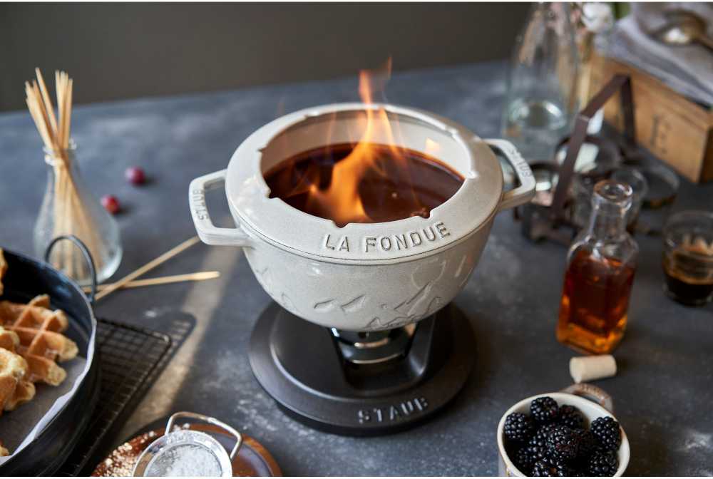 STAUB Fondue rinkinys 20 cm, triufelis
