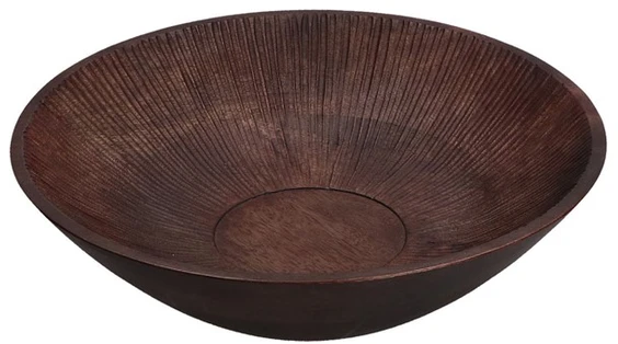 RITUALI DOMESTICI PERSEO 2 medinių dekoratyvinių dubenėlių rinkinys 24,5 x 6,5 cm
