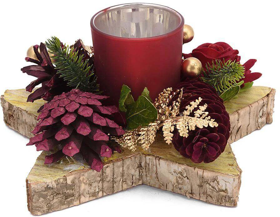 RITUALI DOMESTICI QUASIROSSO Tealight žvakidės žvaigždė