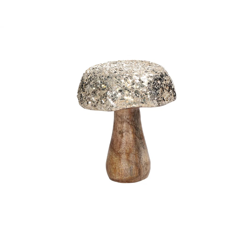 RITUALI DOMESTICI STUDIO54 4 grybų dekoratyvinių figūrėlių rinkinys 10 x 12 cm