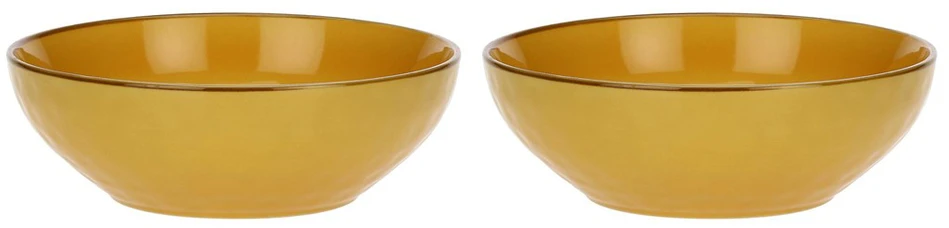 Rose&Tulipani ROP rinkinys iš 2 „Concerto Ocra“ salotų dubenėlių – Geltona, 26 cm