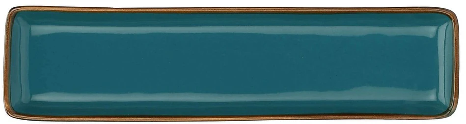 Rose&Tulipani 4 stačiakampių padėklų rinkinys „Concerto Ottanio“ – žalsvai melsva, 32 x 8 cm