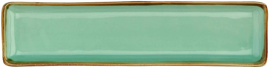ROSE&TULIPANI CONCERTO VERDE ACQUA Rinkinys iš 4 stačiakampių padėklų 32 x 8 cm