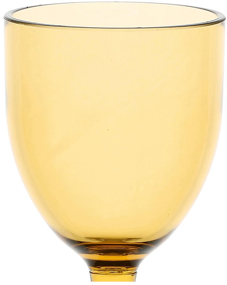 ROSE&TULIPANI FIABA 6 akrilinių vyno taurių rinkinys 400 ml, gintaras