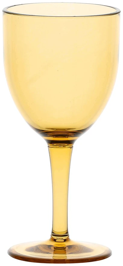 ROSE&TULIPANI FIABA 6 akrilinių vyno taurių rinkinys 400 ml, gintaras