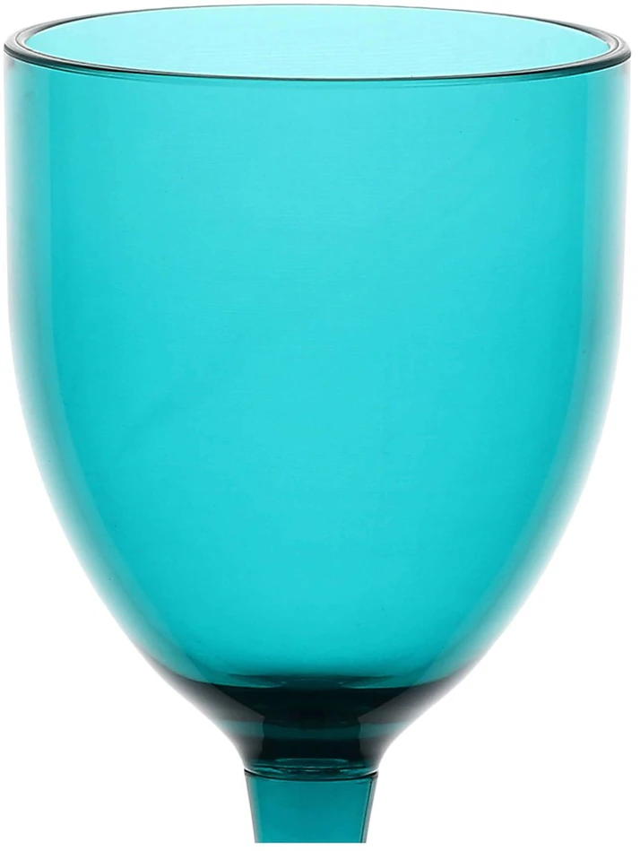 ROSE&TULIPANI FIABA 6 akrilinių vyno taurių rinkinys 400 ml, turkis