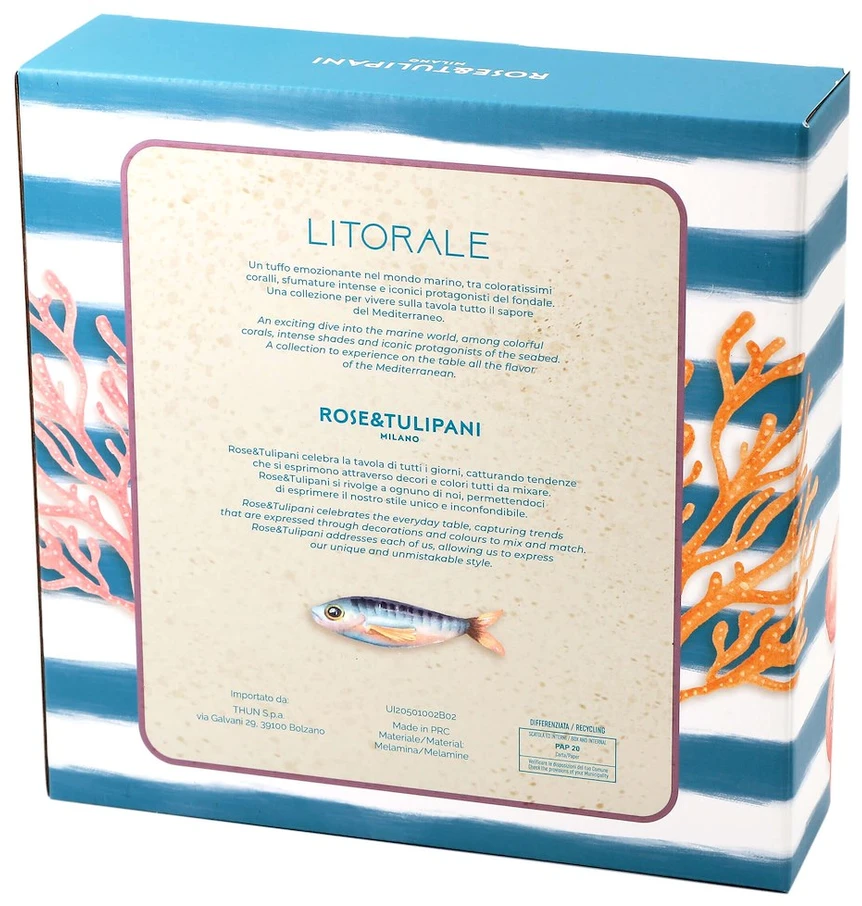 ROSE&TULIPANI LITORALE 2 gilių lėkščių rinkinys - 21 cm