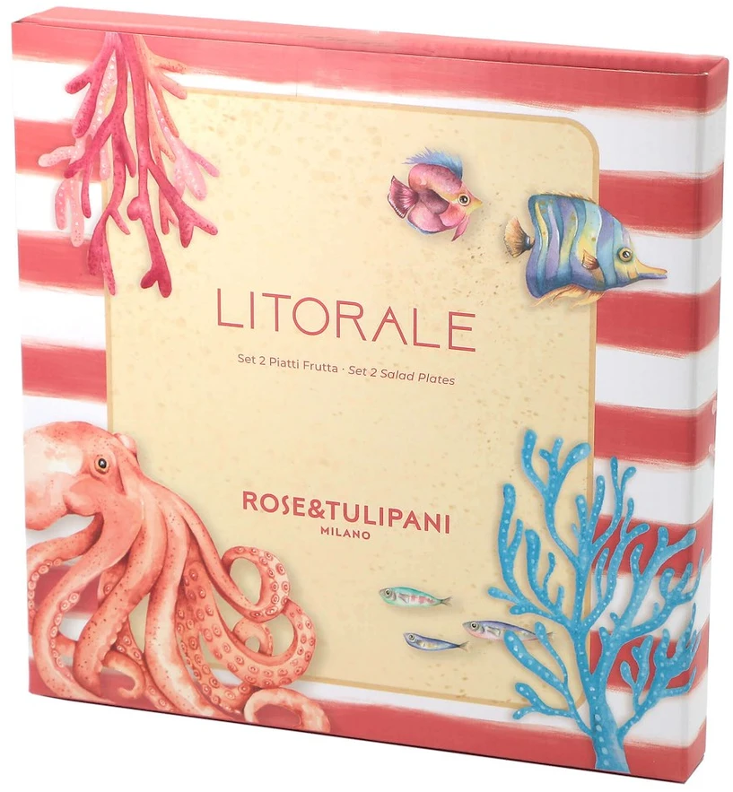 ROSE&TULIPANI LITORALE 2 desertinių lėkščių rinkinys - 21 cm
