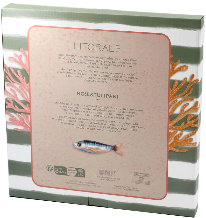 ROSE&TULIPANI LITORALE 2 plokščių lėkščių rinkinys - 27 cm