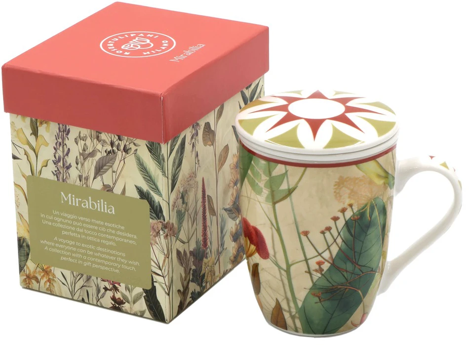 ROSE&TULIPANI MIRABILIA 4 arbatinių puodelių rinkinys, 300 ml, raudoni