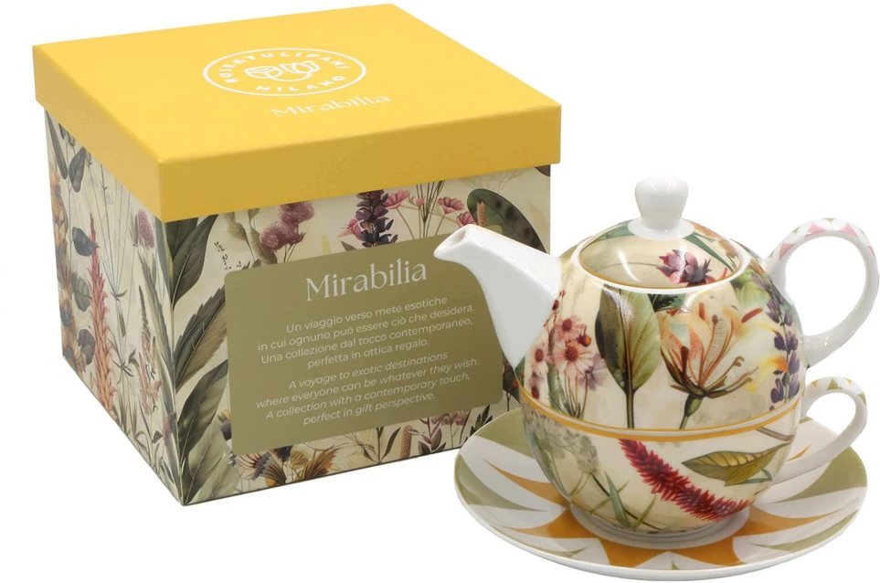 ROSE&TULIPANI MIRABILIA Arbata4One su lėkštute 300 ml, geltona