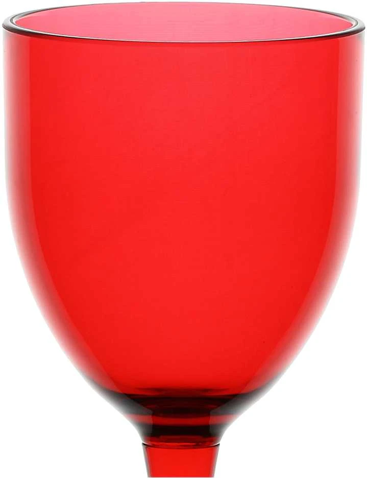 ROSE&TULIPANI FIABA 6 akrilinių vyno taurių rinkinys 400 ml, raudona