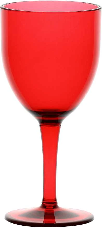 ROSE&TULIPANI FIABA 6 akrilinių vyno taurių rinkinys 400 ml, raudona