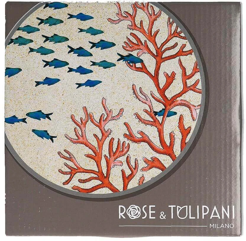 ROSE&TULIPANI SEA LIFE Apvalaus pagrindo 20 cm koralinis rifas