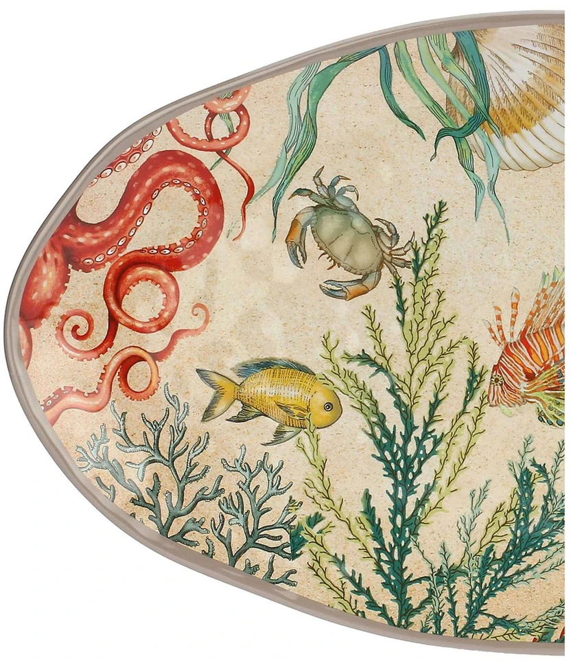Rose&Tulipani Sea life melamino ovalus padėklas - 52 x 30 cm