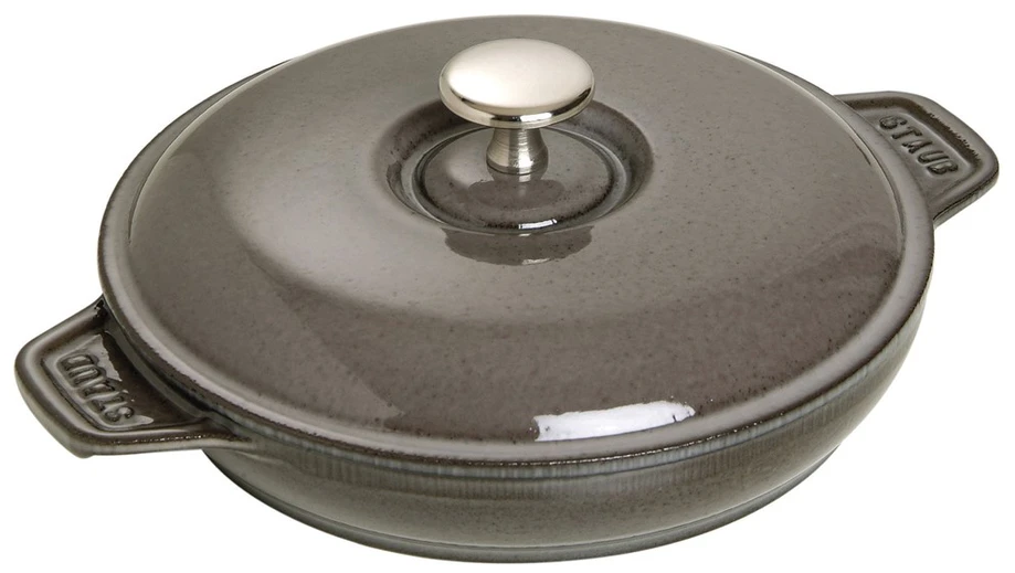 STAUB apvalus ketaus puodas su dangčiu, 20 cm, pilkas