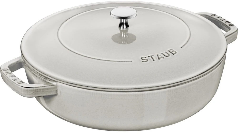 STAUB Ketaus troškinimo keptuvė su dangčiu 28 cm, triufelis