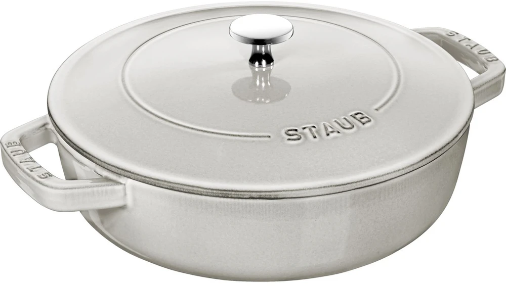 STAUB ketaus troškintuvas su dangčiu, 24 cm, triufelių spalvos