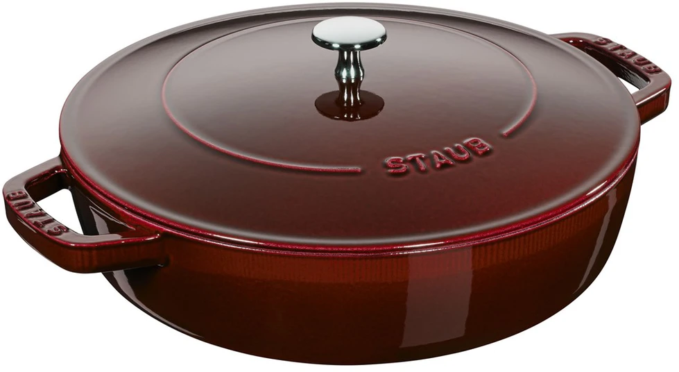 STAUB Ketaus troškintuvas su dangteliu, 28 cm, grenadinas